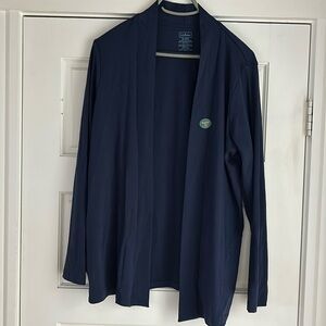 LL Bean women’s many open long sleeve cardigan with tags in navy XL